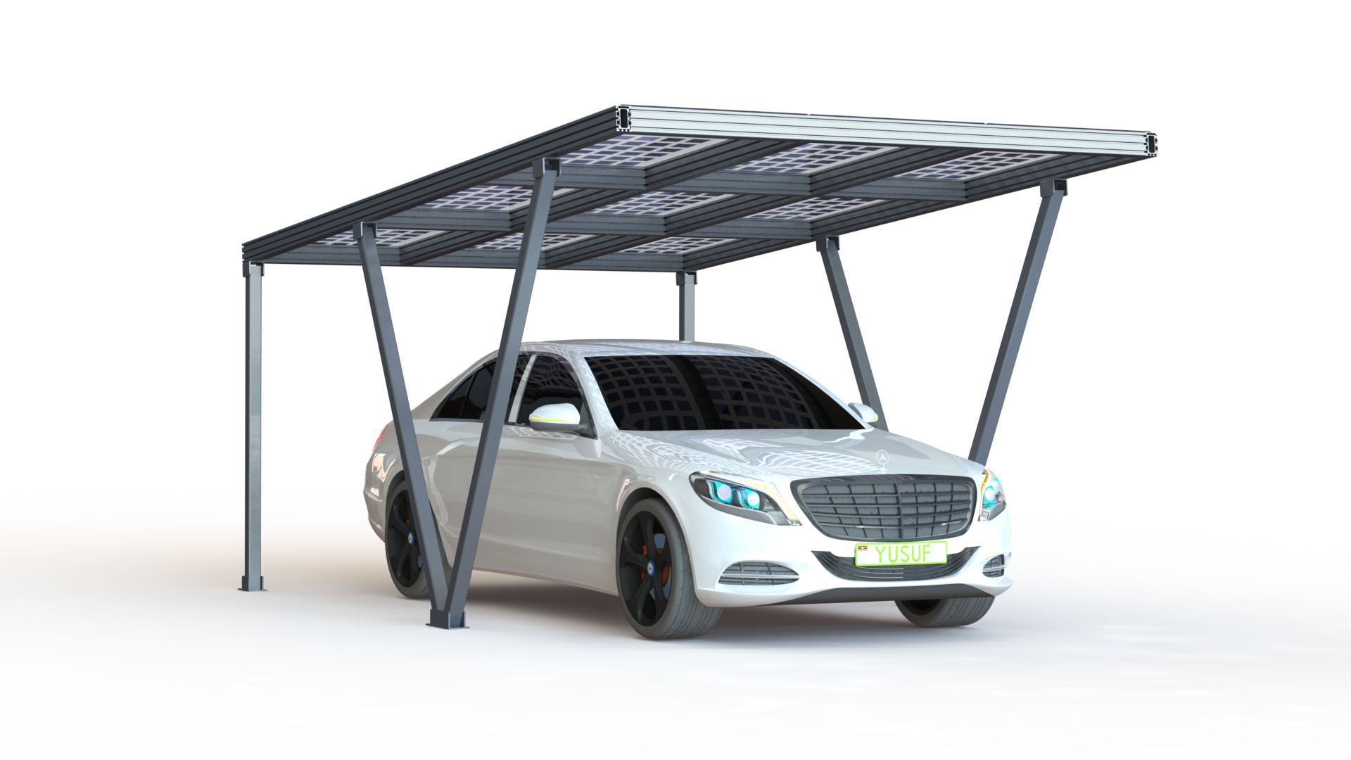 Abri Voiture Extérieur Pliable 5,5x2,5x2,3 M - Toile Oxford 600D - Acier Inoxydable - Protection Pluie/soleil/neige