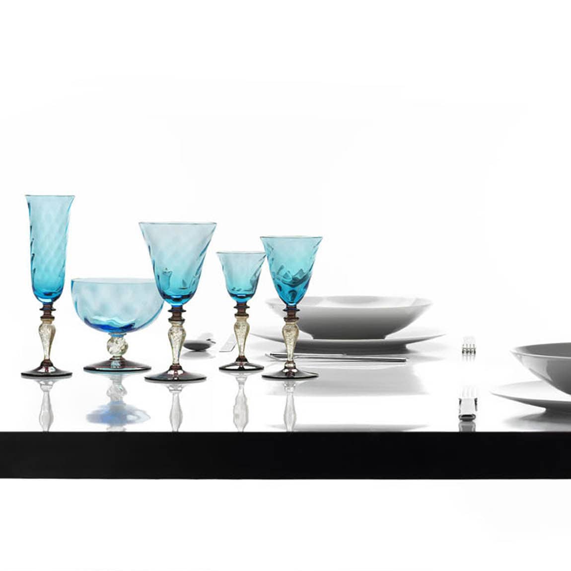 Verres à Vin Rouge Nason Moretti Gigolo - Lot De 6 - Verre De Murano - Lavable Au Lave-vaisselle