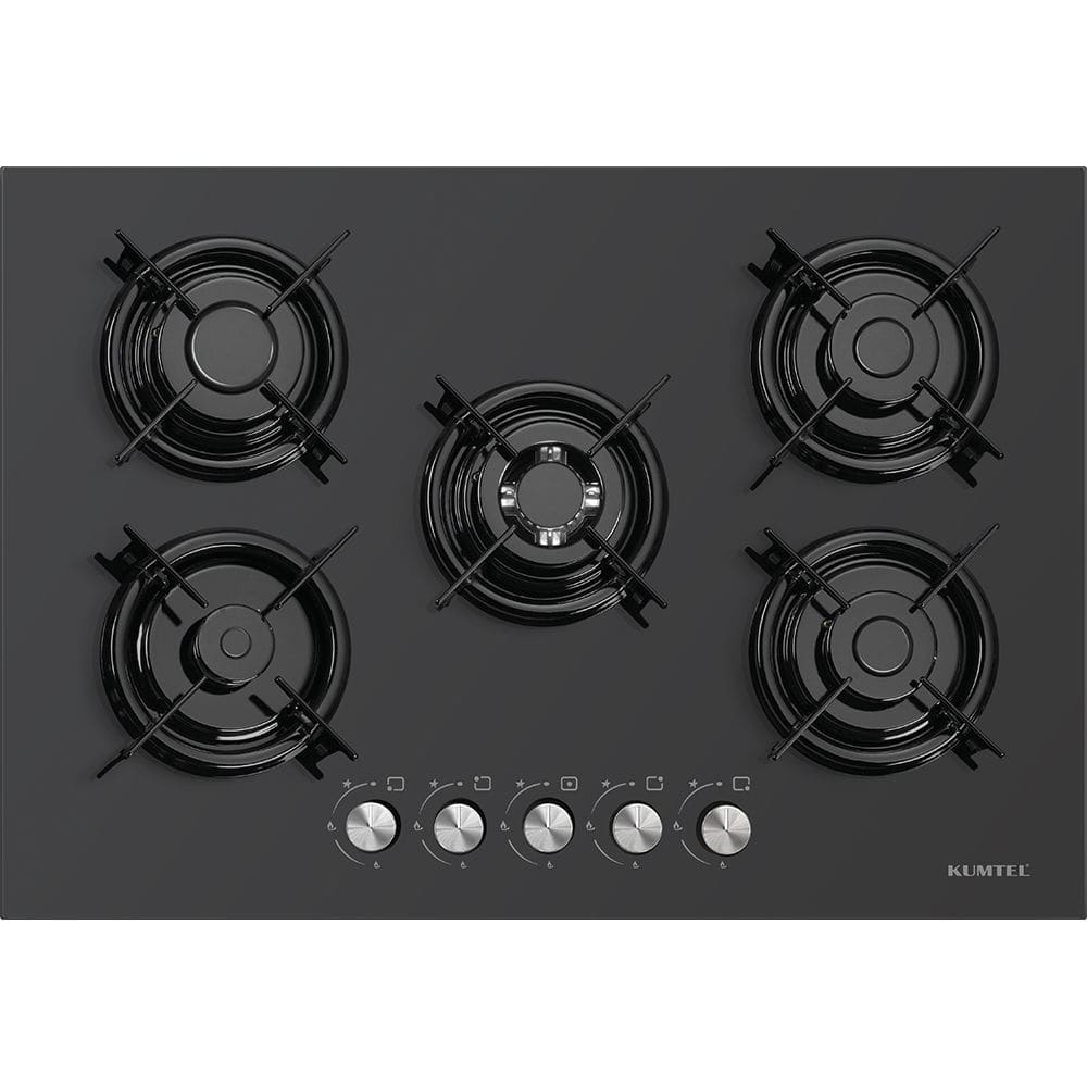 Table de cuisson à gaz C750WF BLACK Kumtel & Luxell 5 foyers