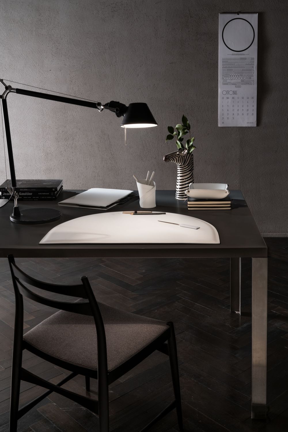 Ensemble De Bureau En Cuir Vert – Sous-main – Porte-papier – Porte-stylo – Sous-verre En Cuir – Accessoires De Bureau – Rangement De Bureau – Vert (10 Pièces – Plateau Double