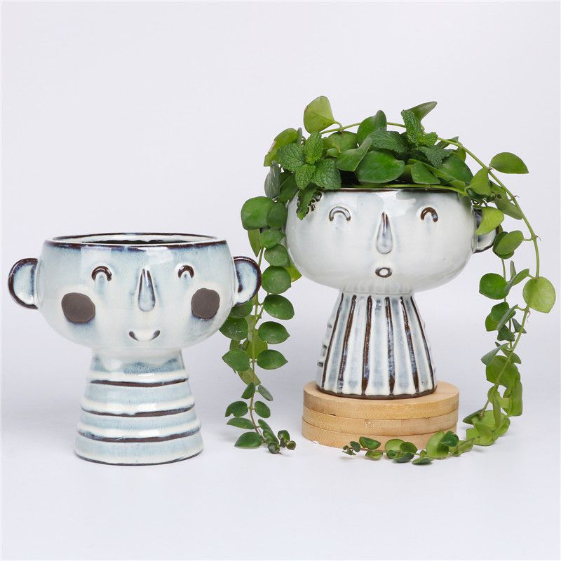 Pot de fleur en céramique AN 00752 Guangzhou Ancooly Gardening LTD à poser / rond Pot de fleur en céramique AN 00752 Guangzhou Ancooly Gardening LTD à poser / rond