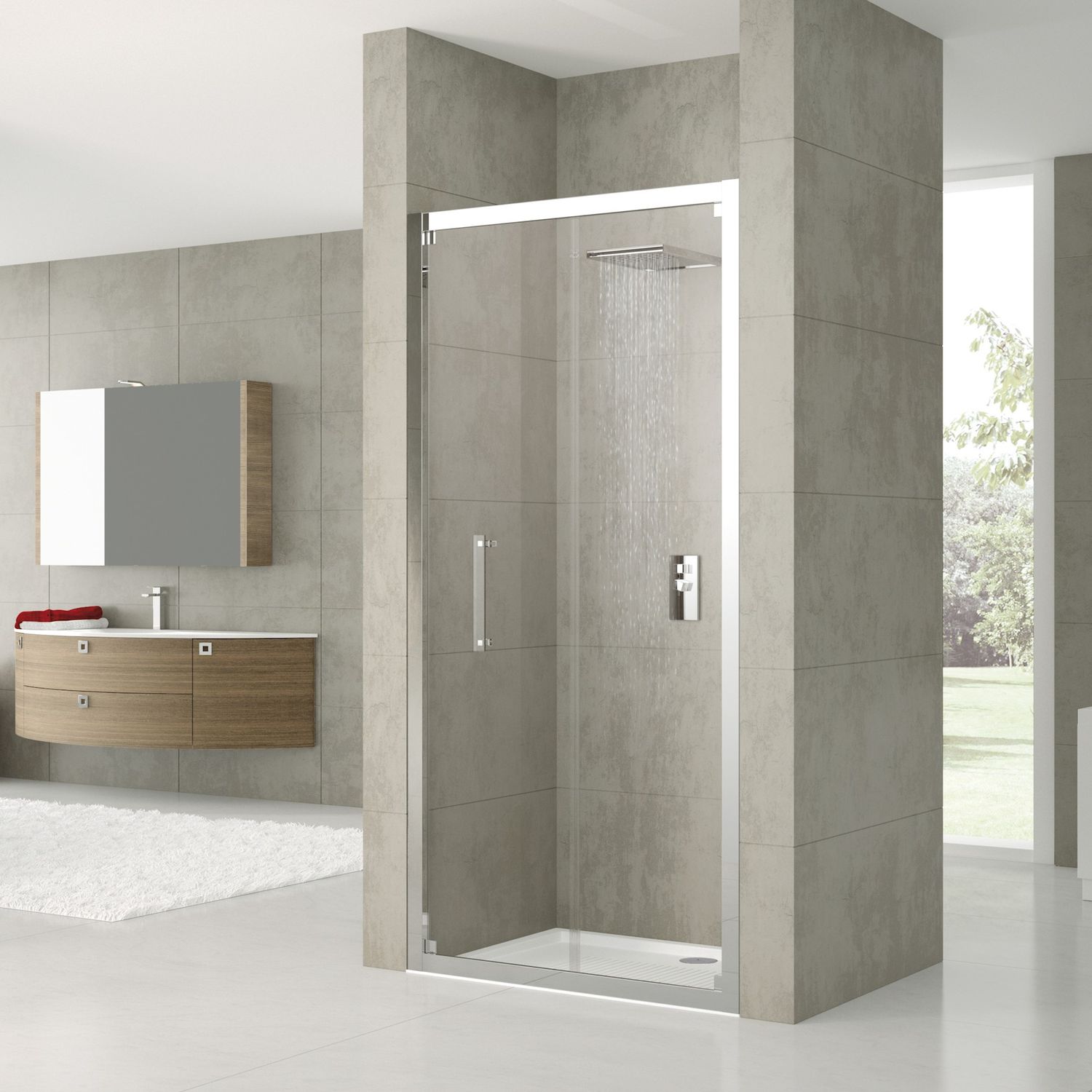 Paroi de douche pliante - ROSE ROSSE S - NOVELLINI - en niche / en ...