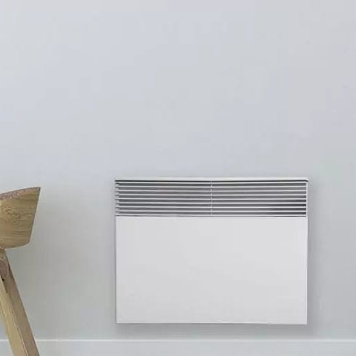 KESSER - Radiateur Électrique à Convection En Verre 2500W Avec WiFi/App Et Télécommande - Écran Tactile LCD - Minuterie - Montage Murale Ou Sur Pieds (Blanc)