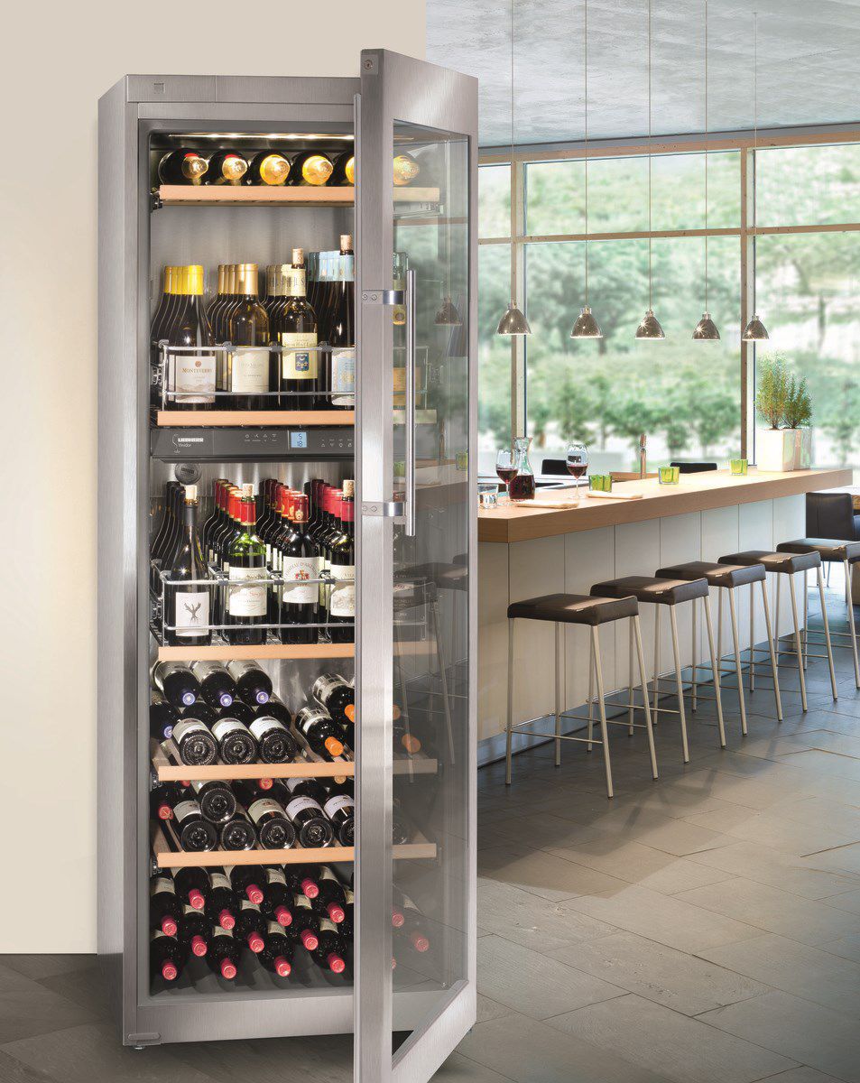 Cave à vin multitempérature WTPES 5972 VINIDOR LIEBHERR pose libre / en inox / vitrée
