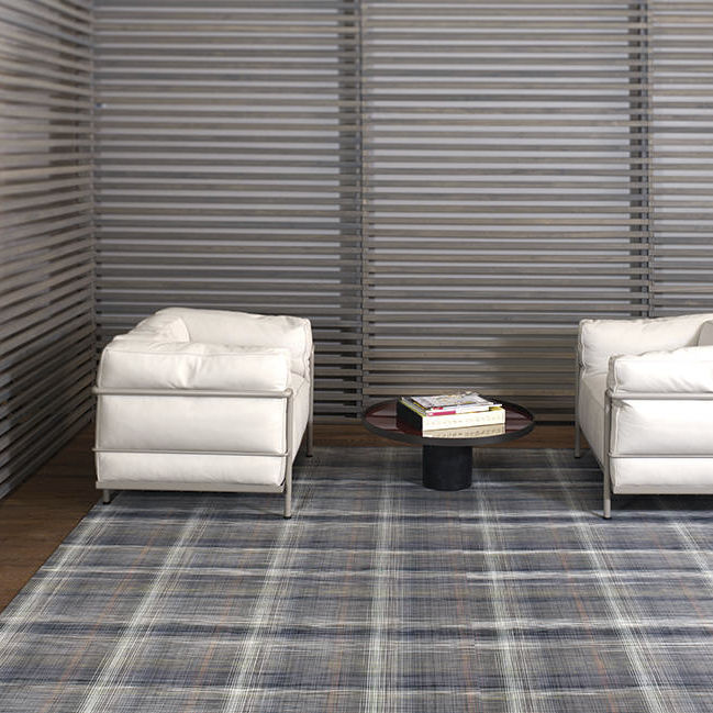 Tapis contemporain PLAID Chilewich Sultan LLC à rayures / multicolore / en fibres synthétiques