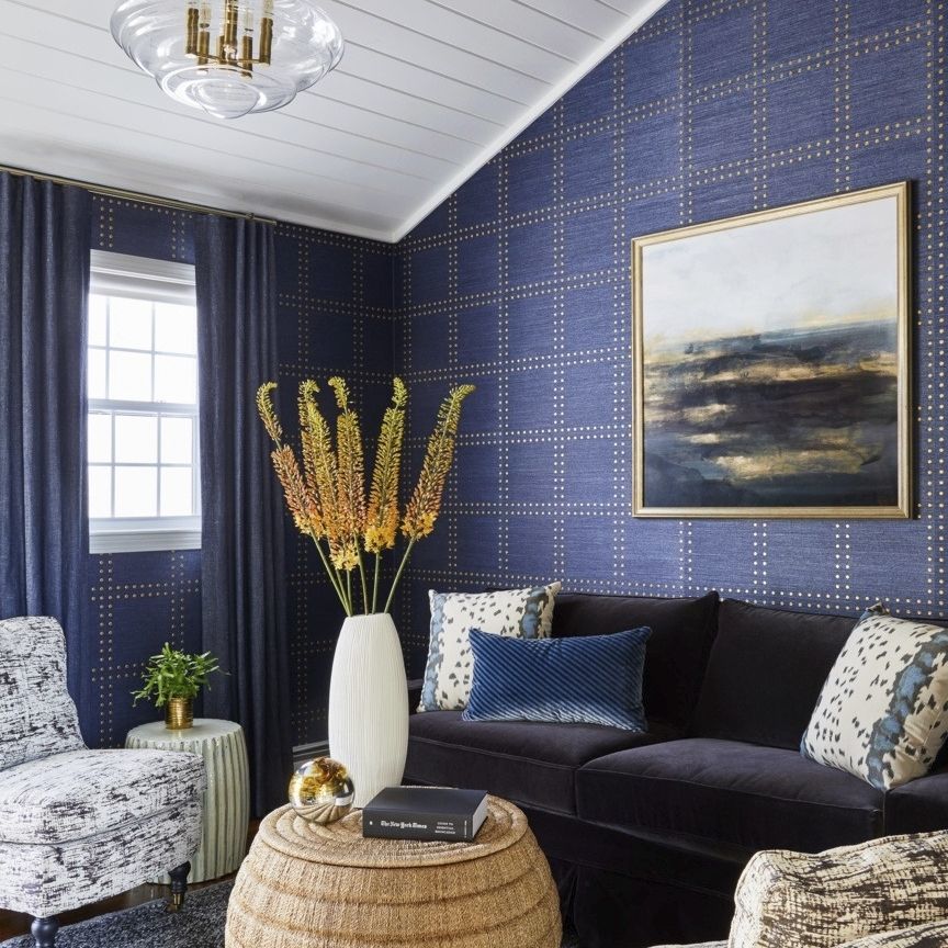 Papier peint contemporain Rivets ® Phillip Jeffries en fibre