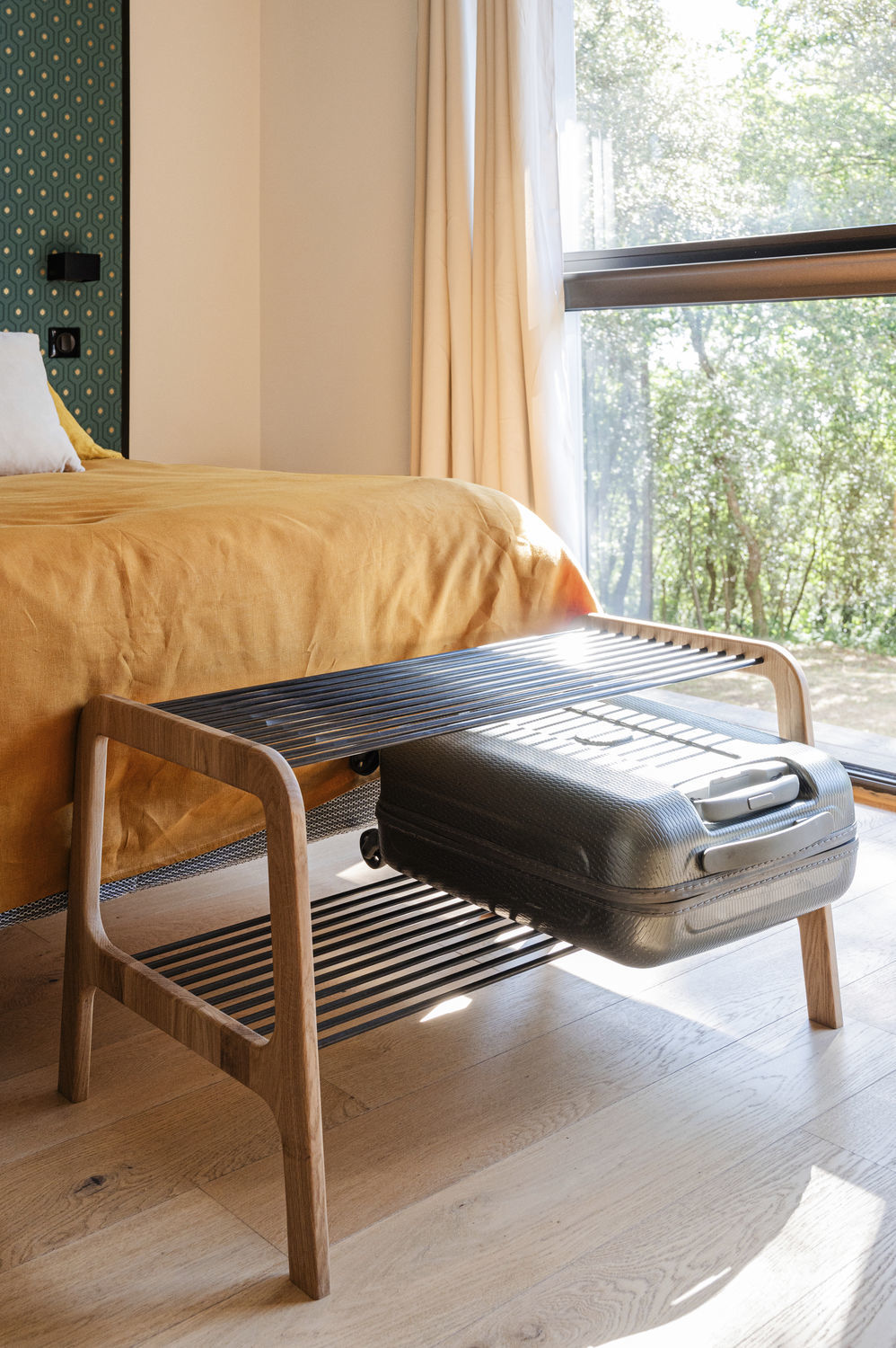Tabouret ou porte bagage / Repose valise ancien en bois | Coucou Retro