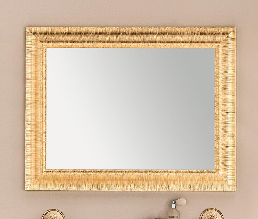 Miroir Mural Baroque Blanc Et Or - Réplique Antique 45x38 Cm, Neuf, Style Vintage