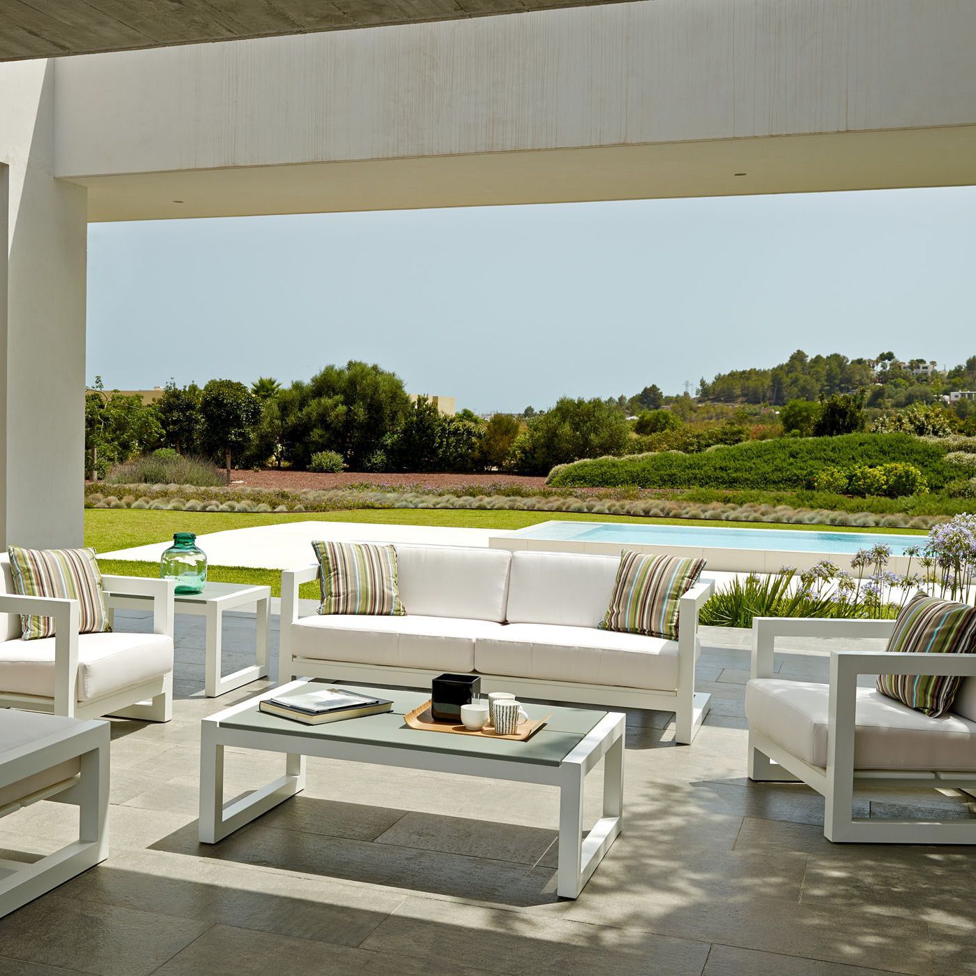 Canapé contemporain WEEKEND POINT de jardin / blanc / gris