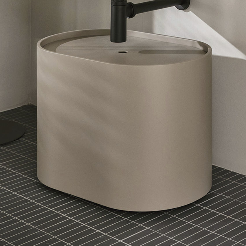 Meuble bas de salle de bain Otto Ovale ELOOL ARENARIA Ceramica