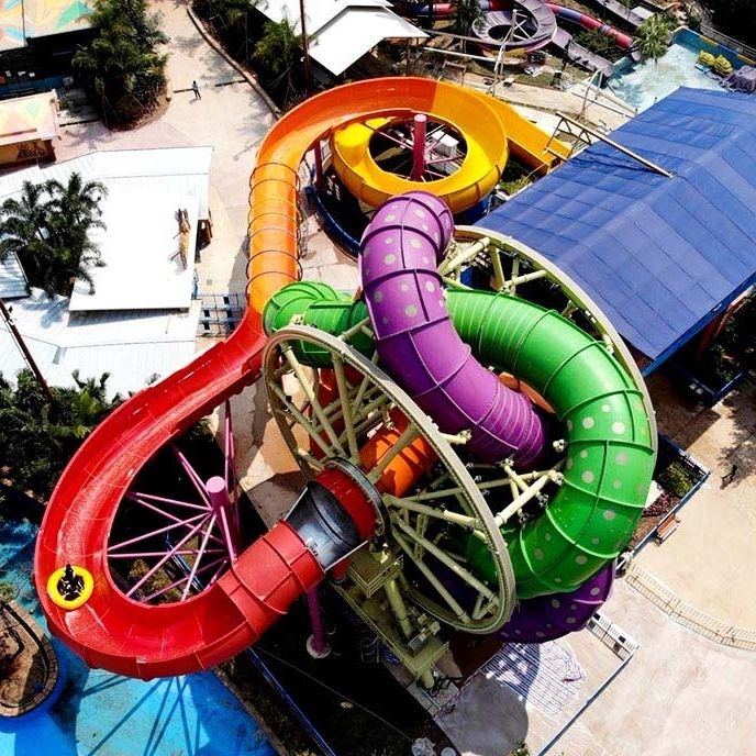 Toboggan tournant SLIDEWHEEL® WhiteWater pour parc aquatique / tubulaire / multiple