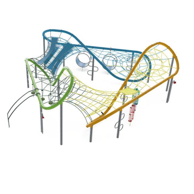 Filet D'Escalade Aire De Jeux 2x3m Coloré - Filet Anti-Chute Sécurité Enfants Double Couche Avec 6 Crochets
