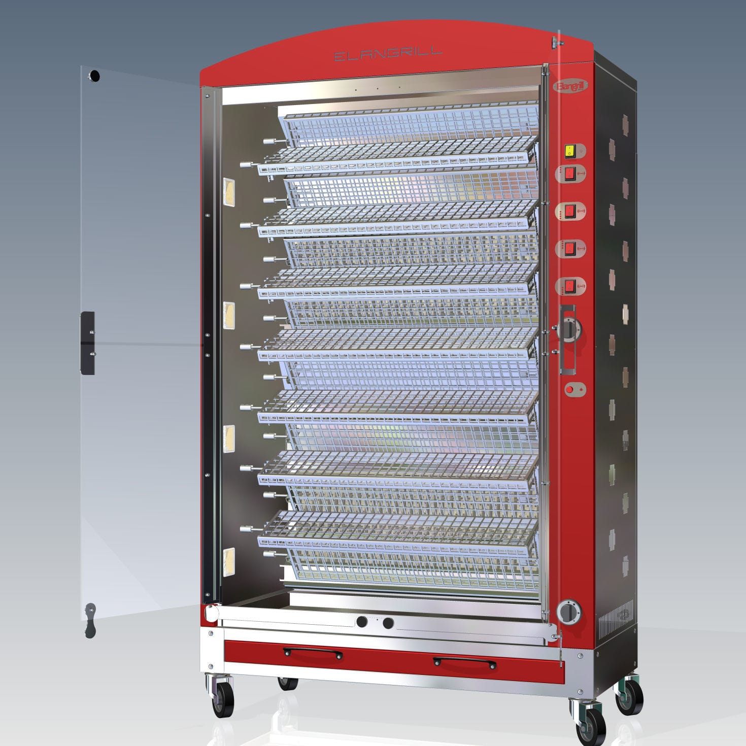 Barbecue à Gaz 4 Feux Professionnel En Inox - Table LPG Gastronomique NEUF