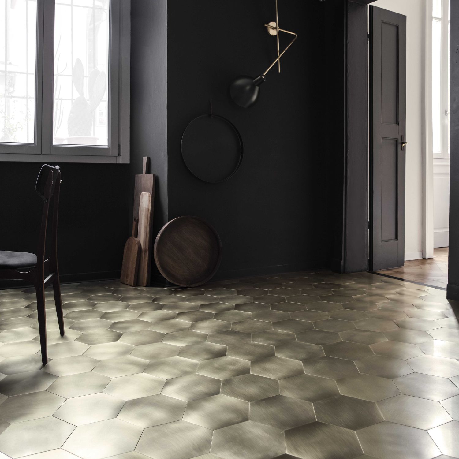 Carrelage d'intérieur AC01 STICKON FLOOR BRASS HEXAGON Planium