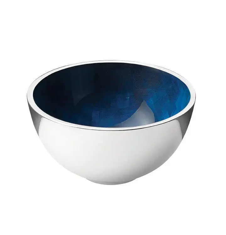 Stelton Stockholm Bol Aquatique Taille M en aluminium Bleu/blanc/argenté