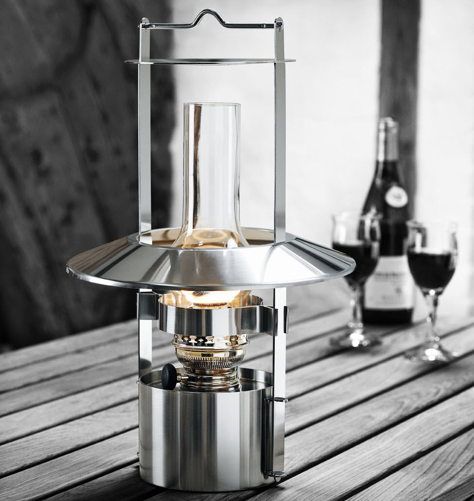LAMPE À HUILE en verre, abat-jour clair, lampe à kérosène, cheminée