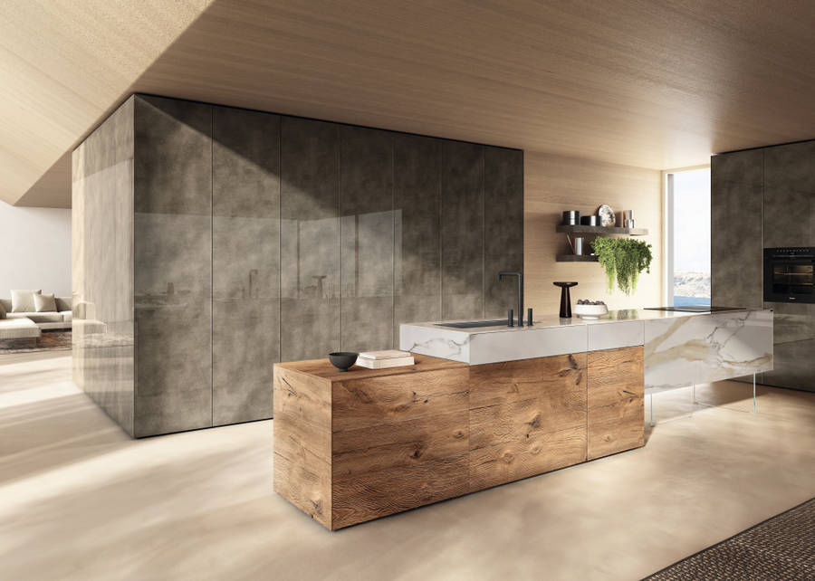 la Cuisine Contemporaine セット Bloc cuisine avec électroménager JAZZ 8 (cuisine d'angle