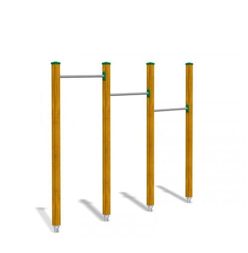 Barre De Traction Triple Ple Sjixe Tlf En Bois D Ext Rieur