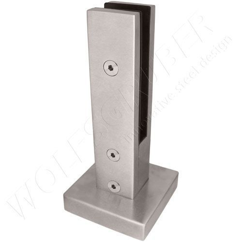 Support Pour Verre K320 En Inox V2A Brossé – Pince De Serrage Avec Insert Caoutchouc – Pour Platine Ou Poteau 42,4 Mm – Fini Poli