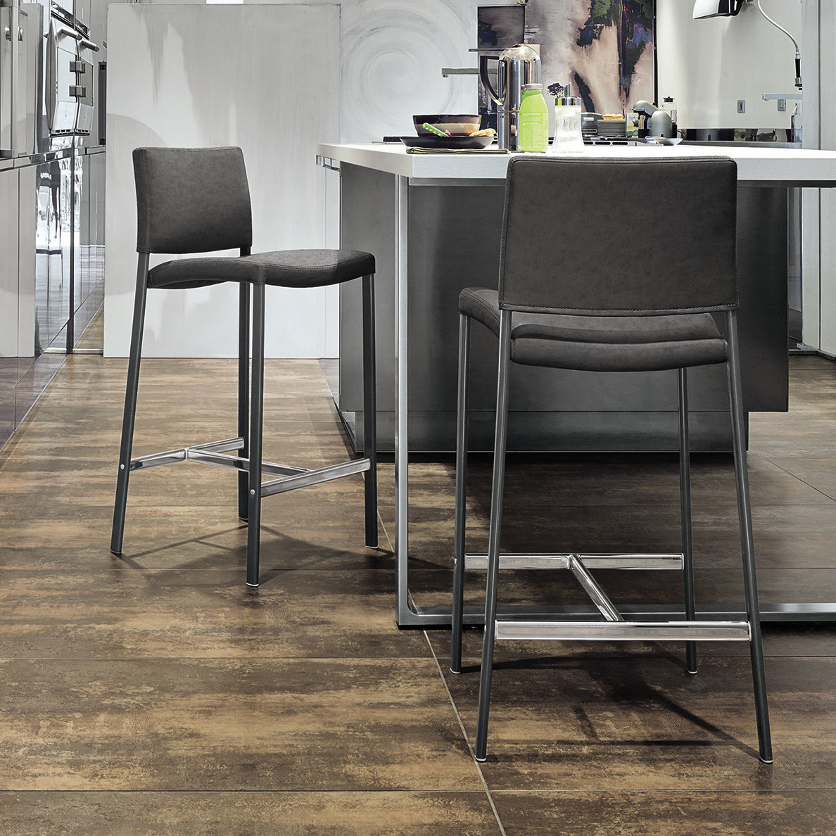 Tabouret de bar Paros avec revêtement en tissu | 10367756 | Commander maintenant