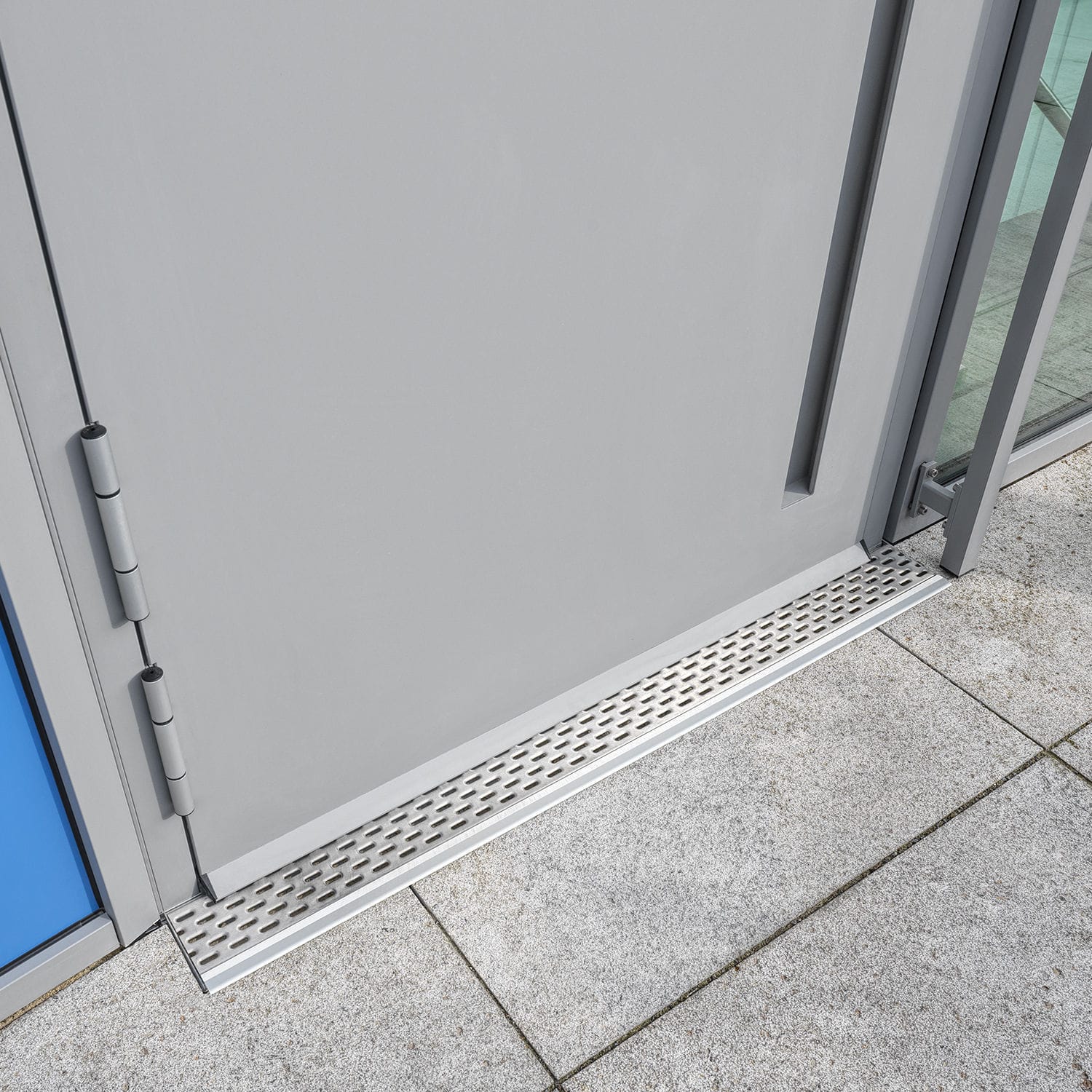 Caniveau de drainage avec grille DS heroal simple / en aluminium