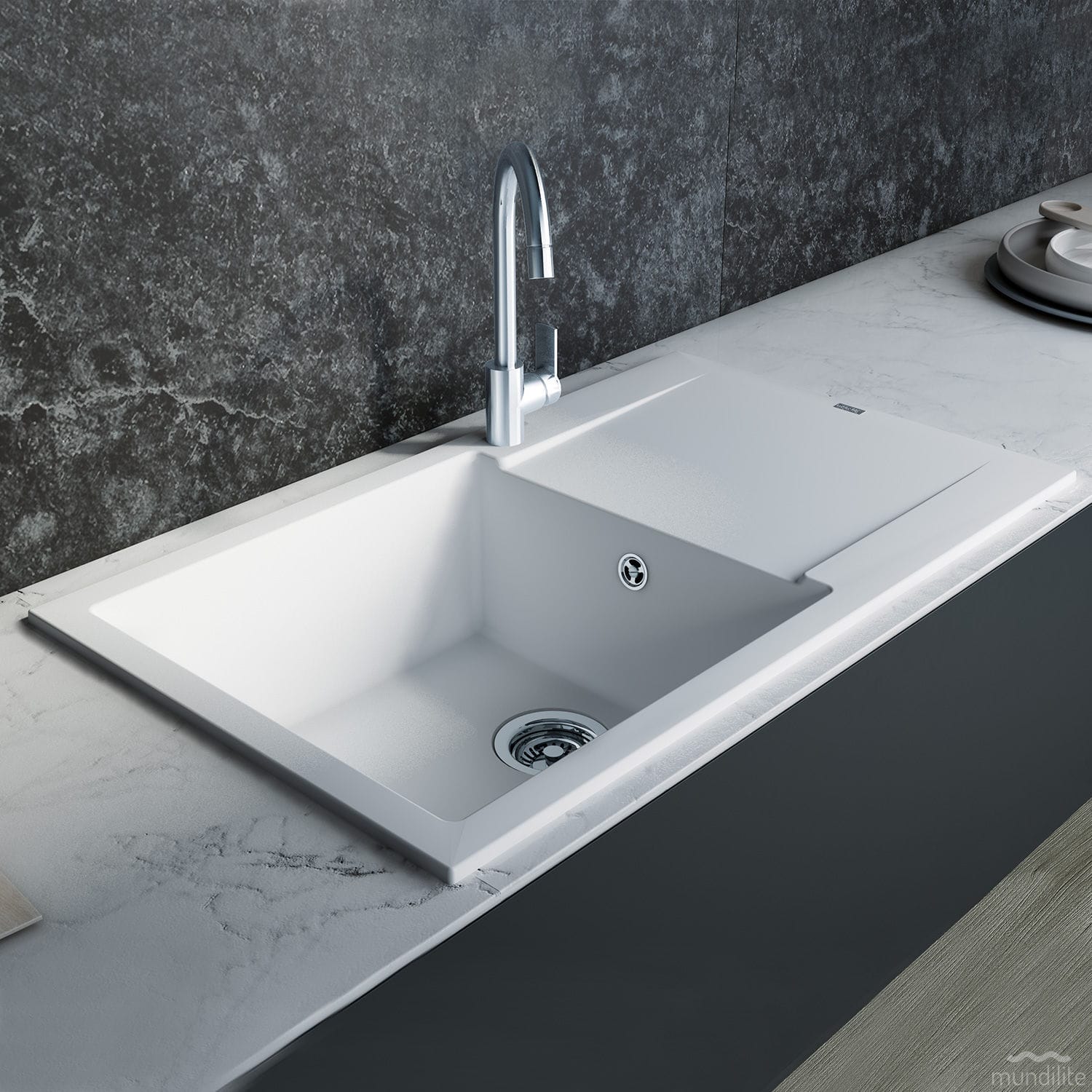 Égouttoir à Vaisselle Encastré Avec Fixation à Ressorts De 86 Ml En