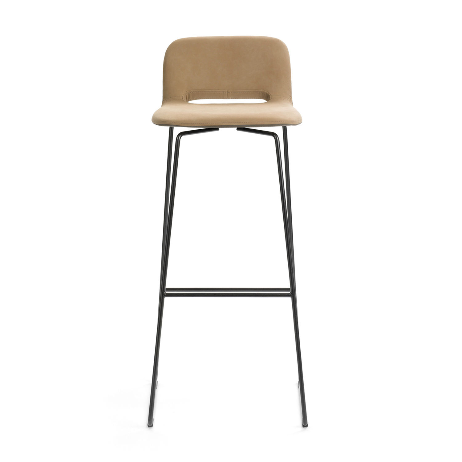 Tabouret De Bar MOBITEC Mood 11, Cuir Gris Et Bois Clair - Occasion