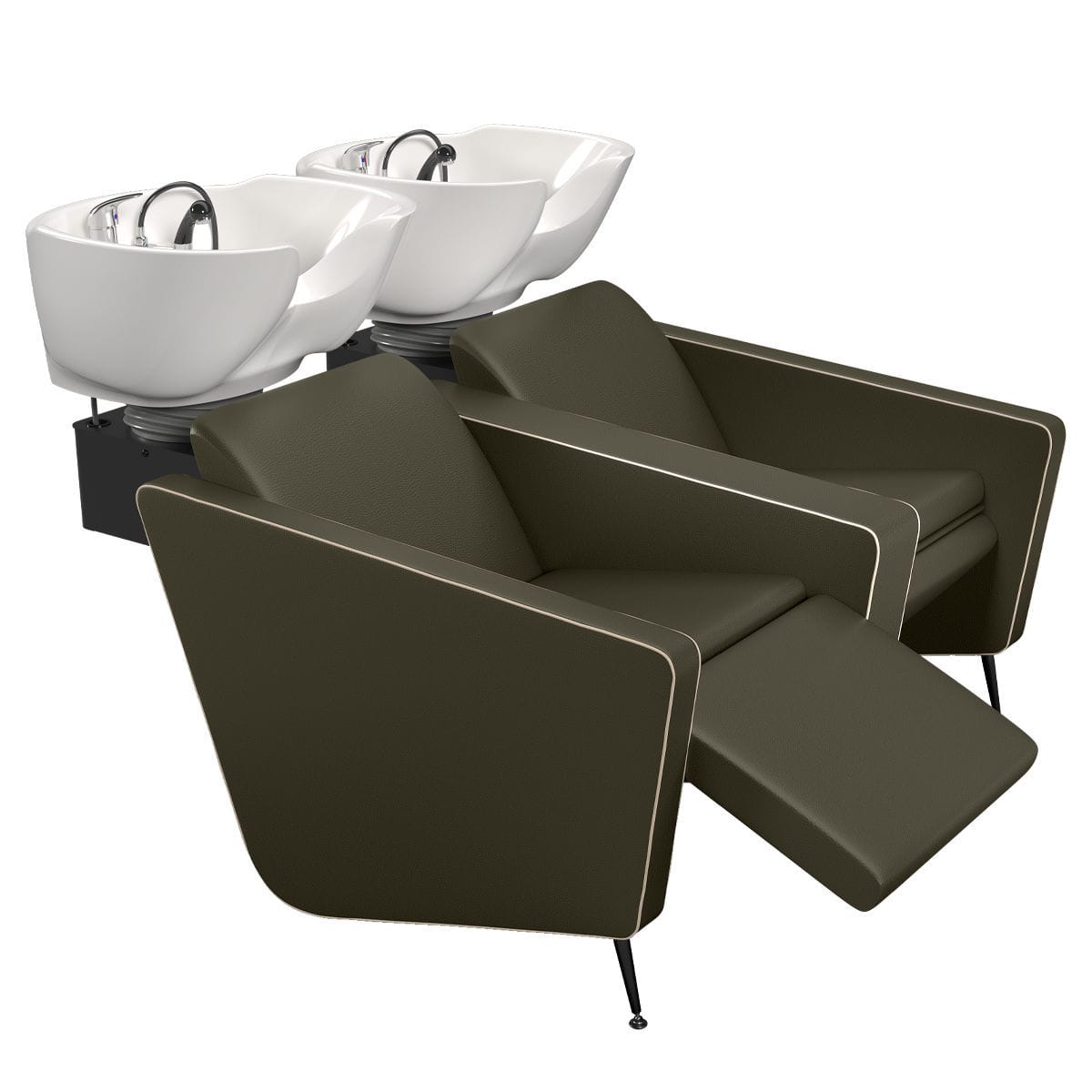 Bac à shampoing avec reposepieds IONIANWASH 2P SHIATSU Gamma