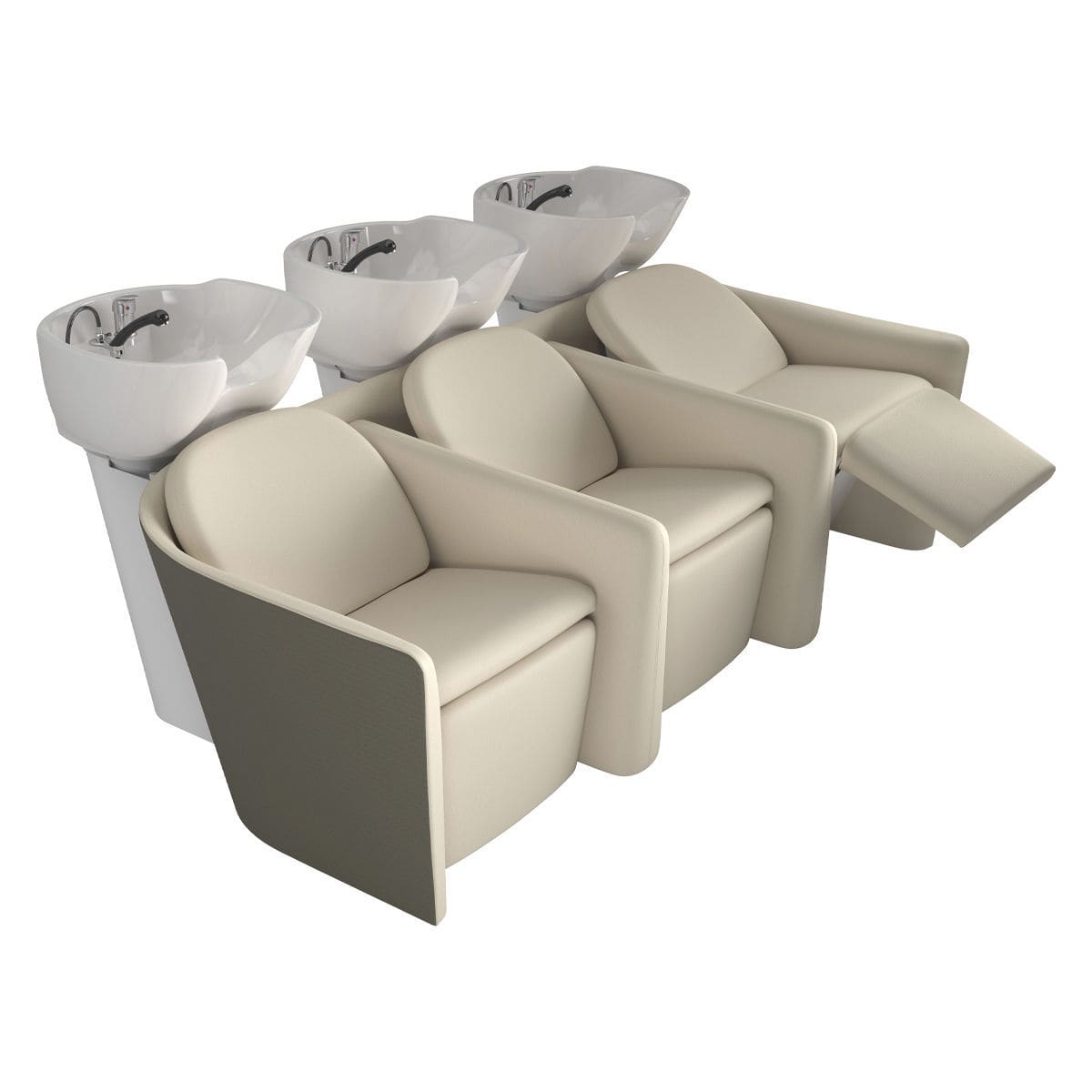 Bac à shampoing avec reposepieds QL Wash 3P Shiatsu Gamma & Bross