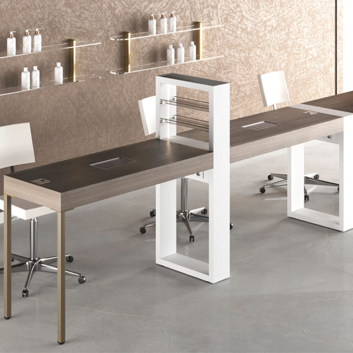 Table De Manucure Avec Rangement Intégré - NAILS E130SV - FIAPP - Avec Aspirateur / Avec