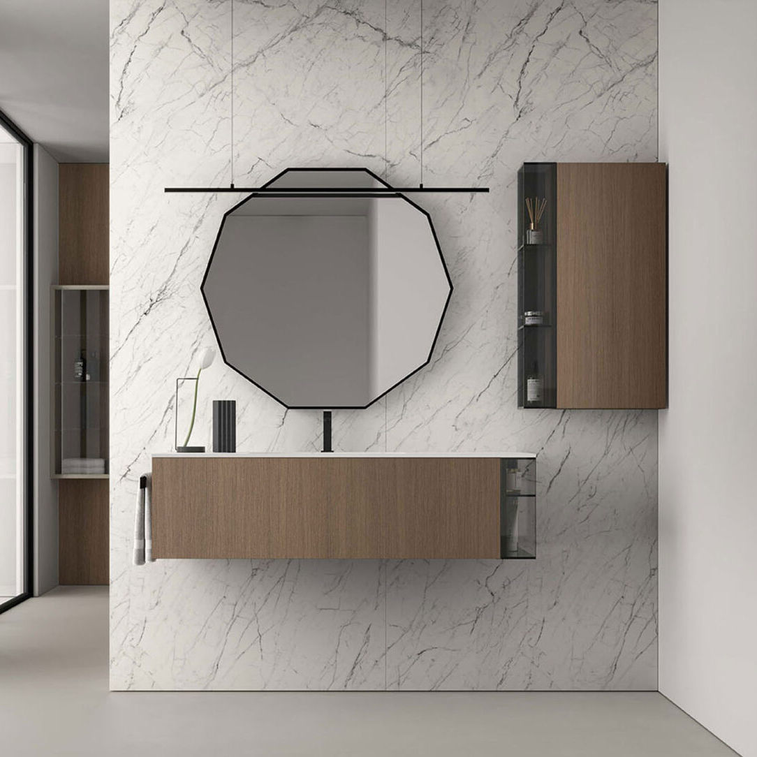 Miroir Mural de Salle de Bain Rectangle noir 60 x80cm, cadre en