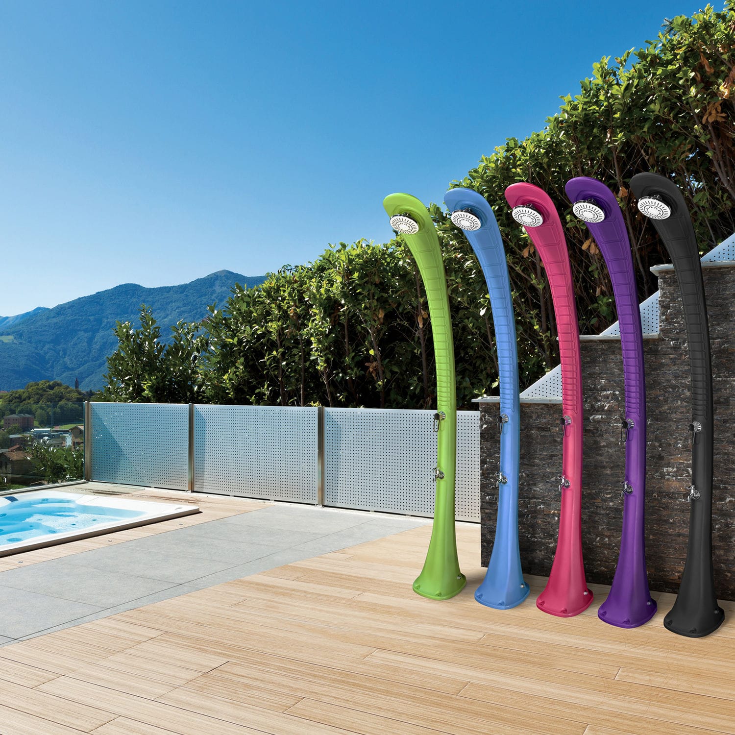 Douche d'extérieur de piscine COBRA POOLSTAR multifonction / pour