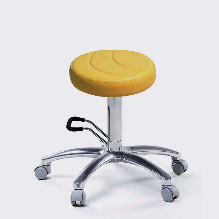 Tabouret De Bureau Augsburg CLP – Similicuir Noir, Roulettes, Hauteur Réglable