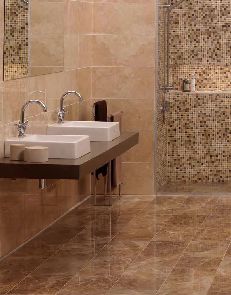 Mosaïque Marbre Pierre Naturelle Fracture Ciot Doré Crème Poli