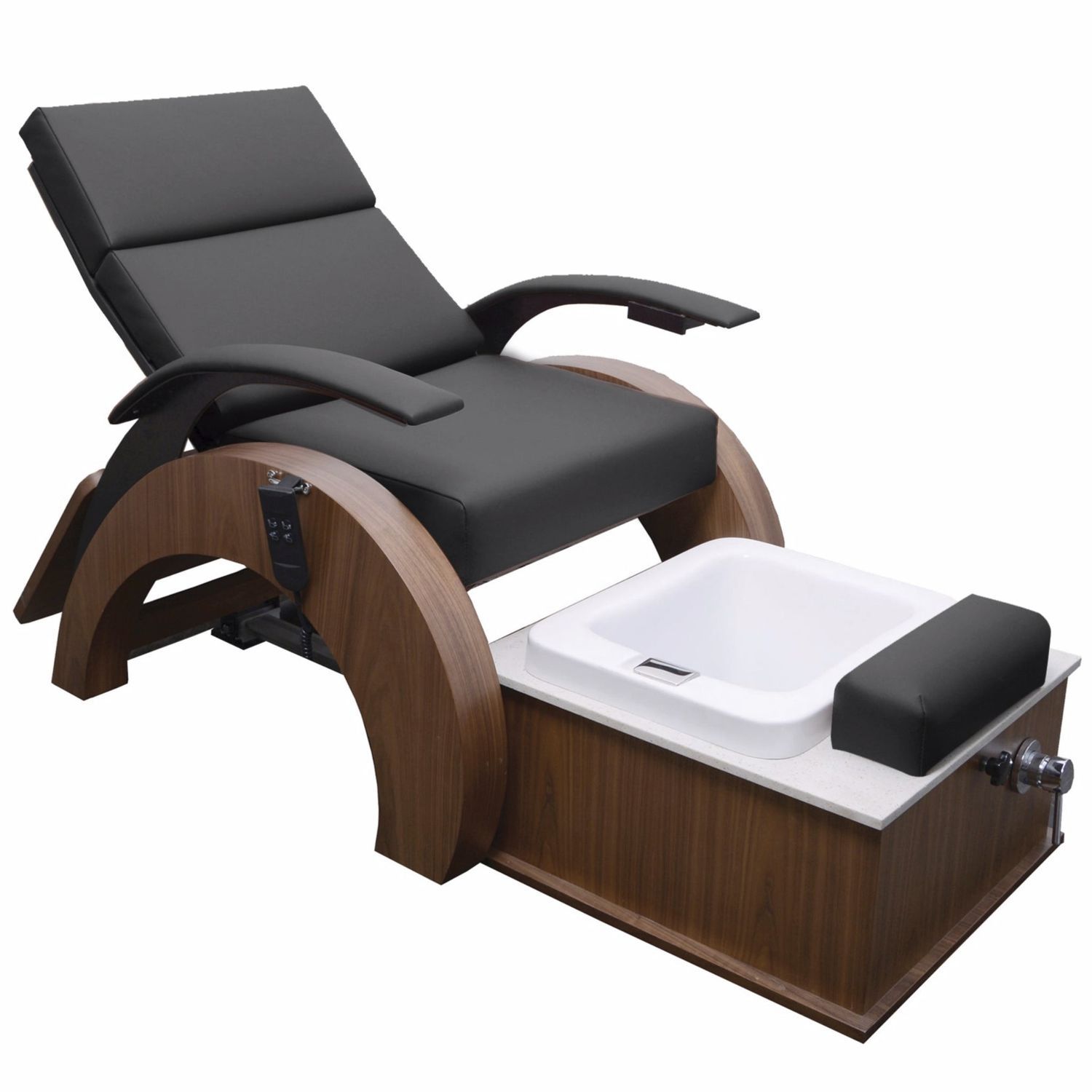 Repose-pieds Pédicure Avec Roulettes – 3 Niveaux De Rangement – Noir – Pour Salon Ou Maison