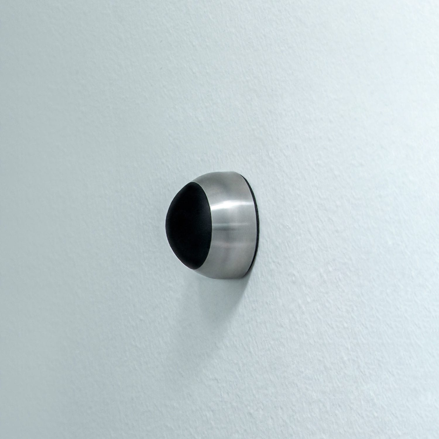 Butée de porte design en acier inoxydable butée de porte en caoutchouc butée de porte porte (Argent, 1 pièce