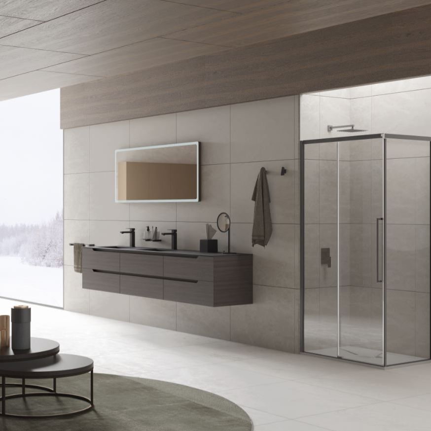 Meuble Vasque Suspendu Prestige Inda En Bois En Mdf Stratifie