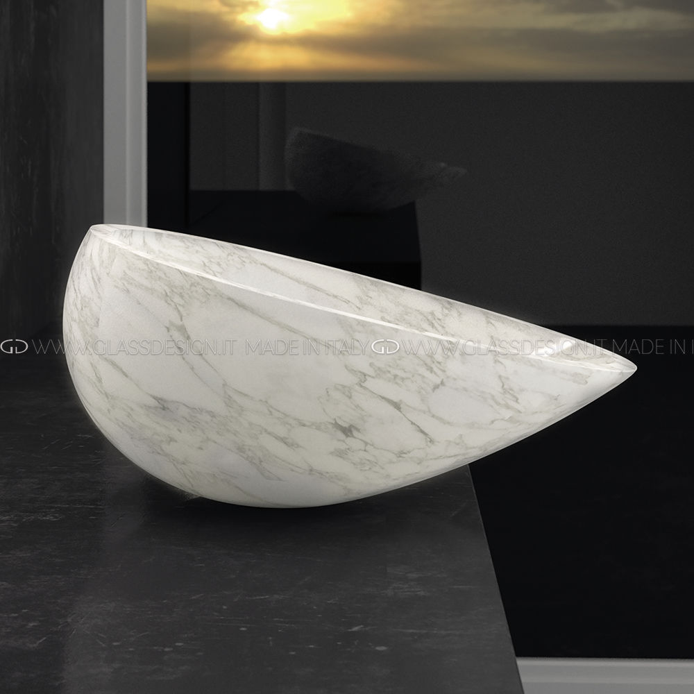 Vasque à poser Air GLASS DESIGN Srl en marbre / personnalisable