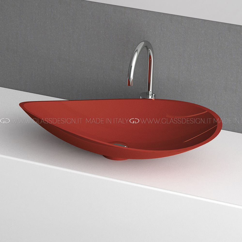 Vasque à poser Infinity Colour GLASS DESIGN Srl en Pert® / sans
