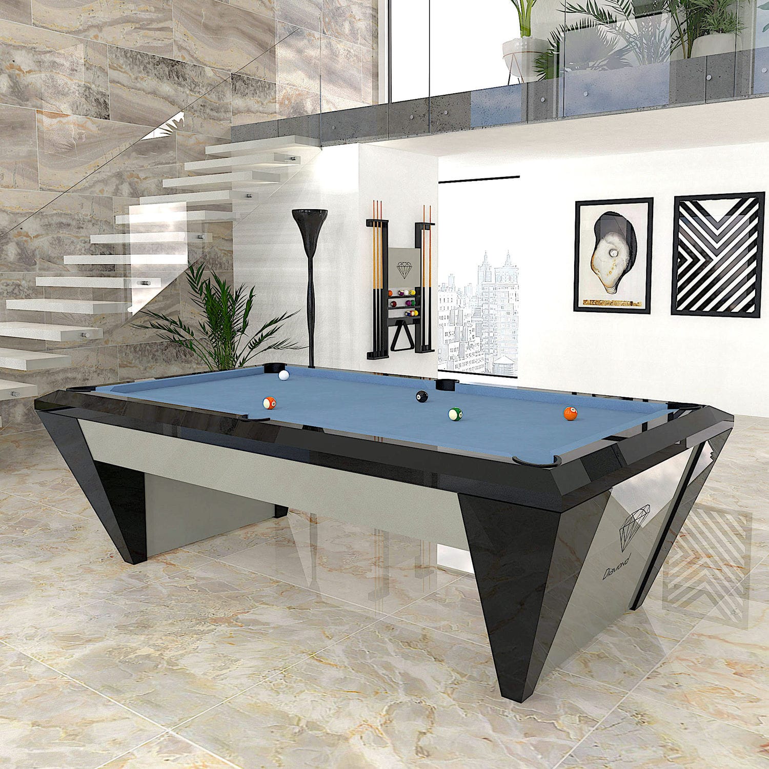 Table de billard design original DIAMOND EUROBILLARDS