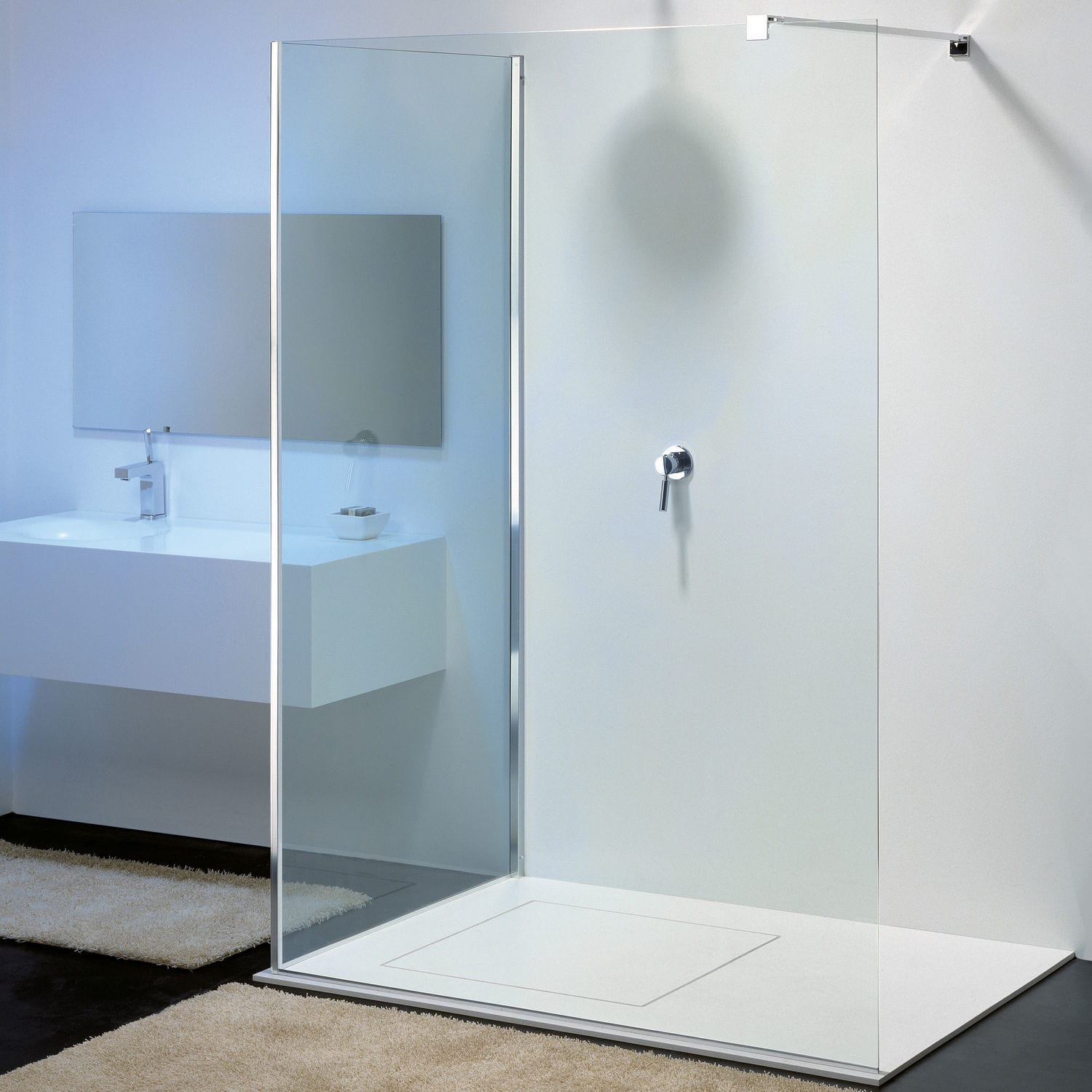 Cabine de douche à l'italienne MR2 PROVEX en verre / avec porte