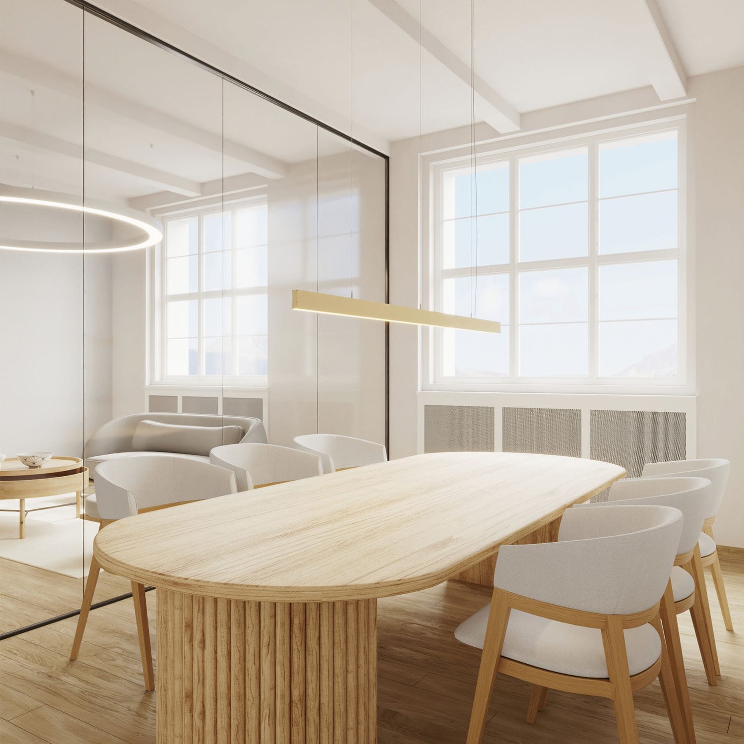 Luminaire suspendu BLOOM Luz Negra à LED / linéaire / intérieur