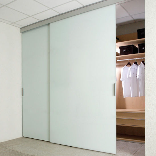 Porte de placard en verre DUPLO SV SAHECO coulissante / vitrée