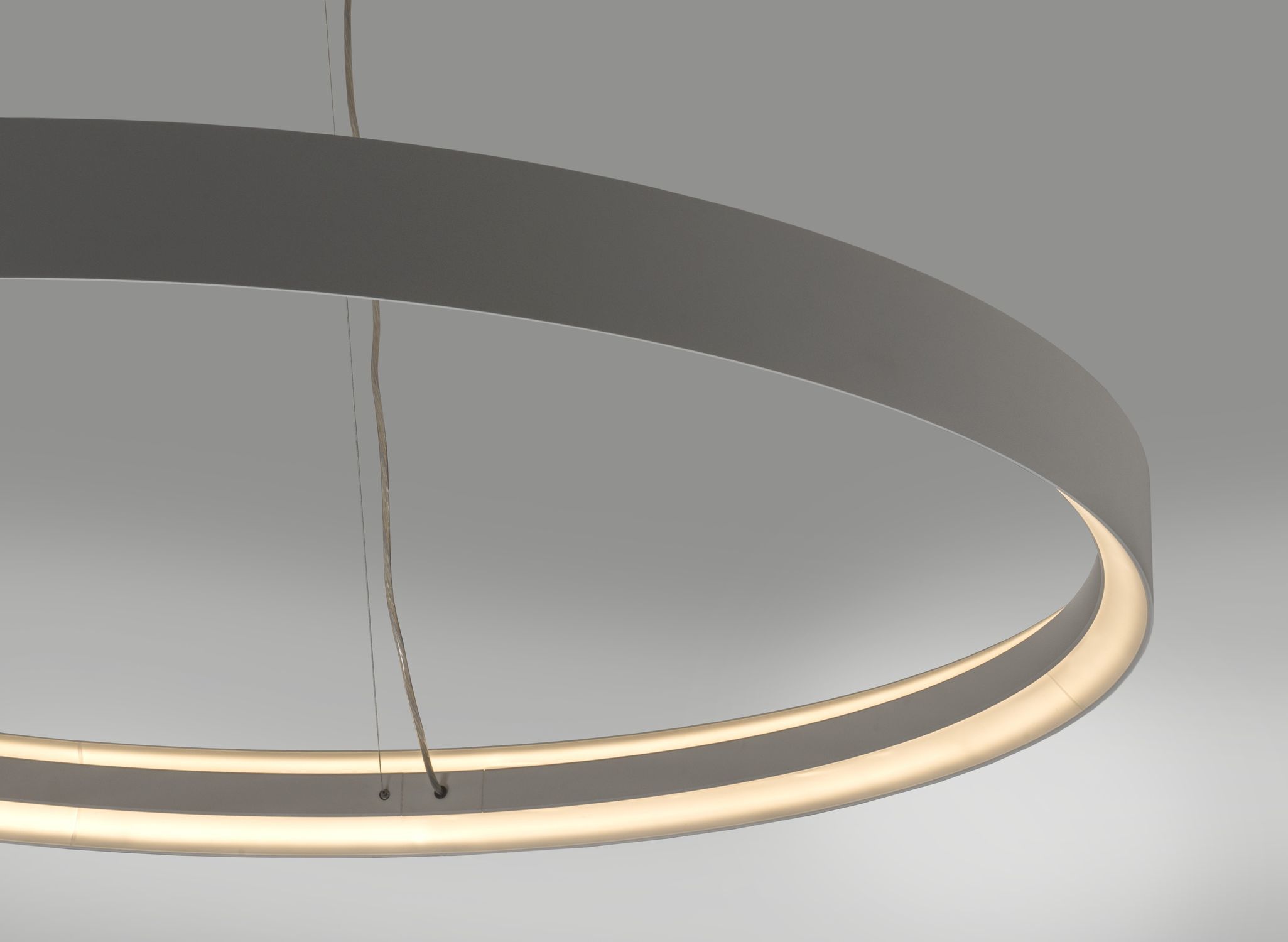 Lustre Suspendu Rond En Aluminium Blanc Style Nordique - 40cm, Réglable 1.2m, Douille E27 - Pour Cuisine, Bar, Salon