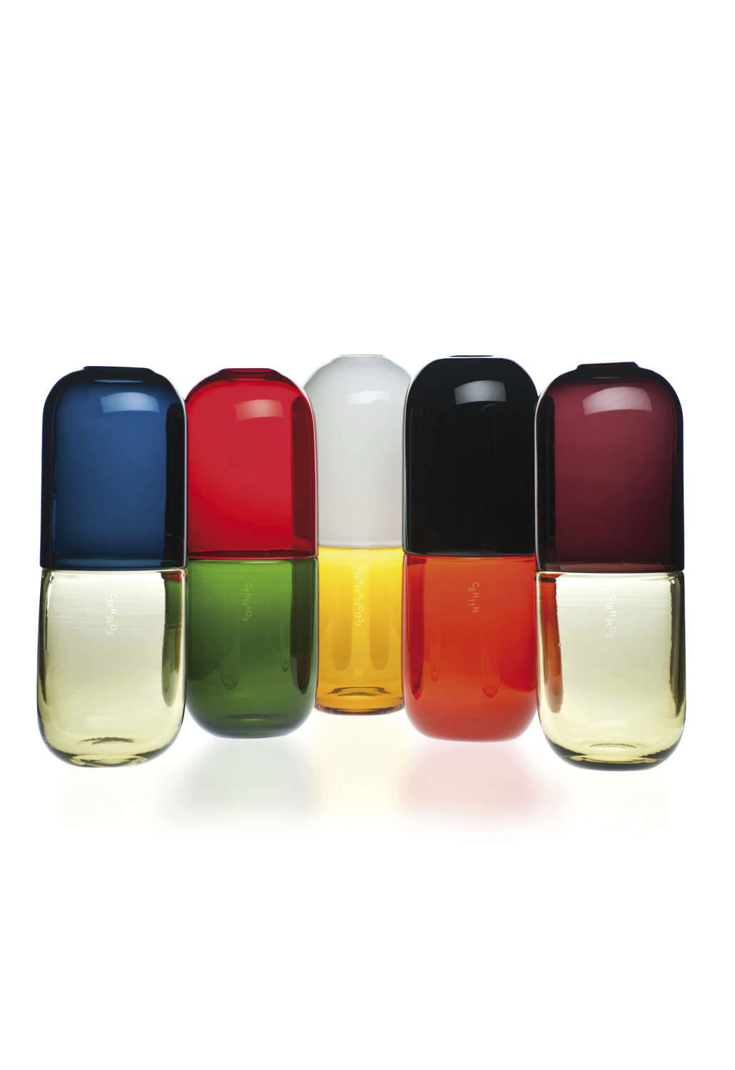 Vase contemporain HAPPY PILLS Venini en verre soufflé / par Fabio