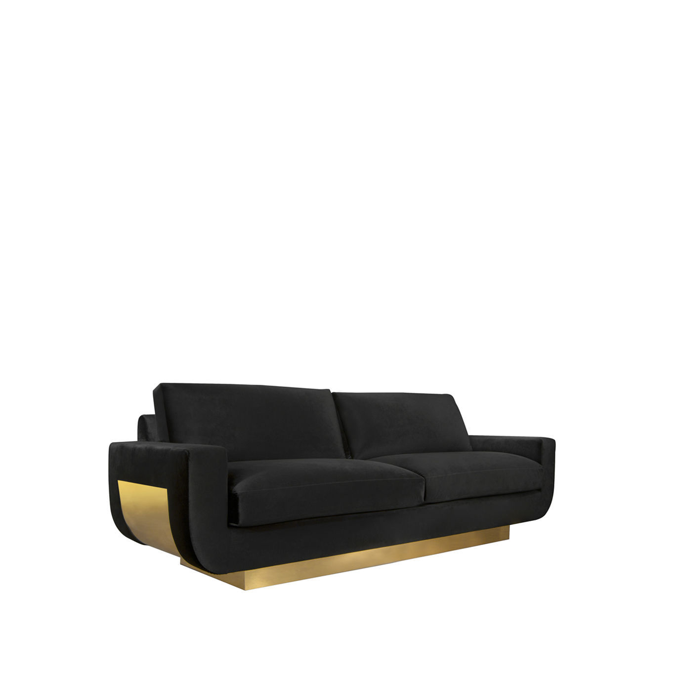 Canapé 2 Places Design Contemporain - 135 Cm, Tissu Effet Lin Crème, Pieds Acier Noir, Confort Optimal