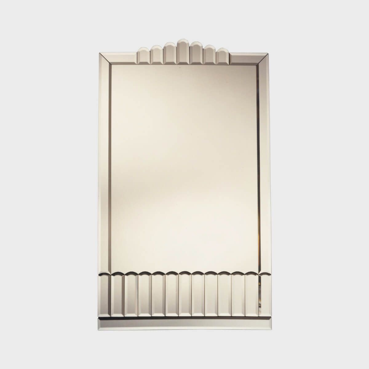 Miroir venitien glaces au Mercure milieu biseauté | antiquites