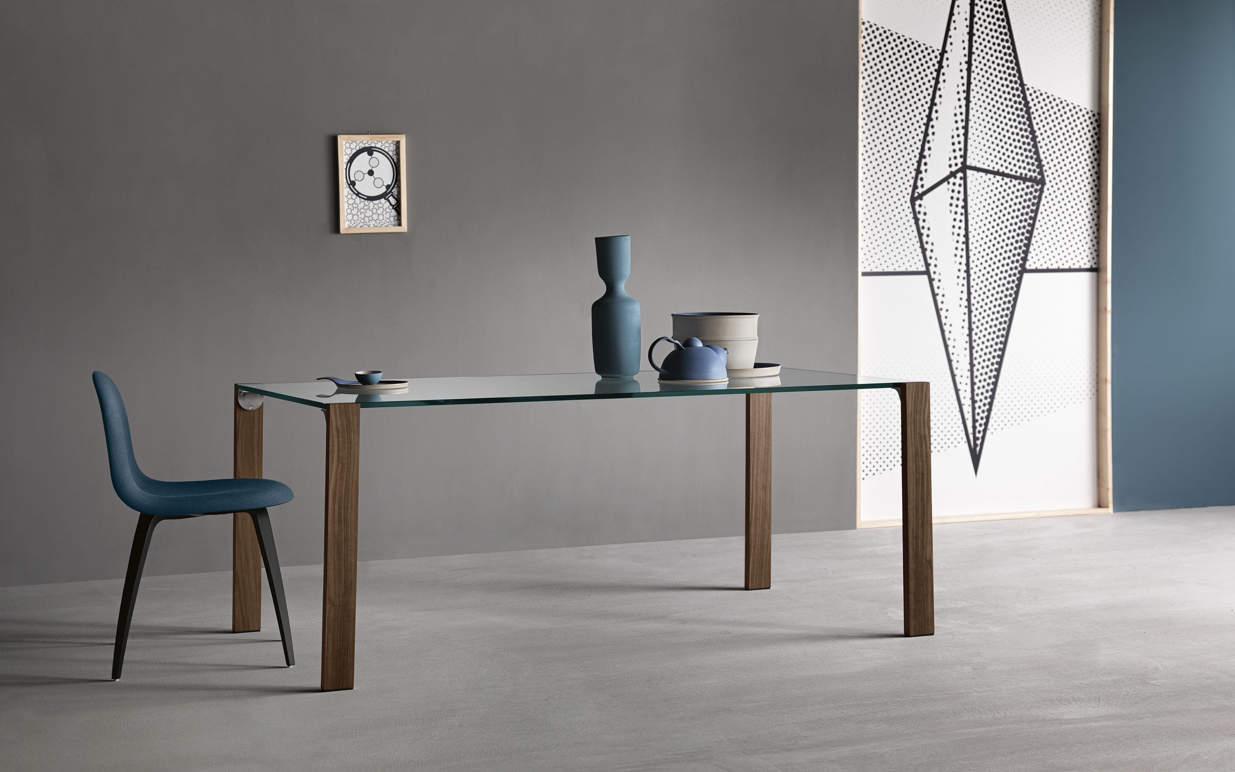 Table à manger contemporaine - LIVINGSTAND - TONELLI Design - en bois