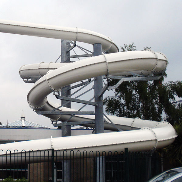 Toboggan tournant GFORCE Van Egdom pour parc aquatique / à