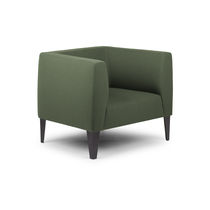 Fauteuil contemporain / en tissu / marron...
